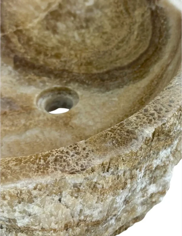 Chiuvetă din piatră de onix – realizată manual, design natural Nr. OS00657