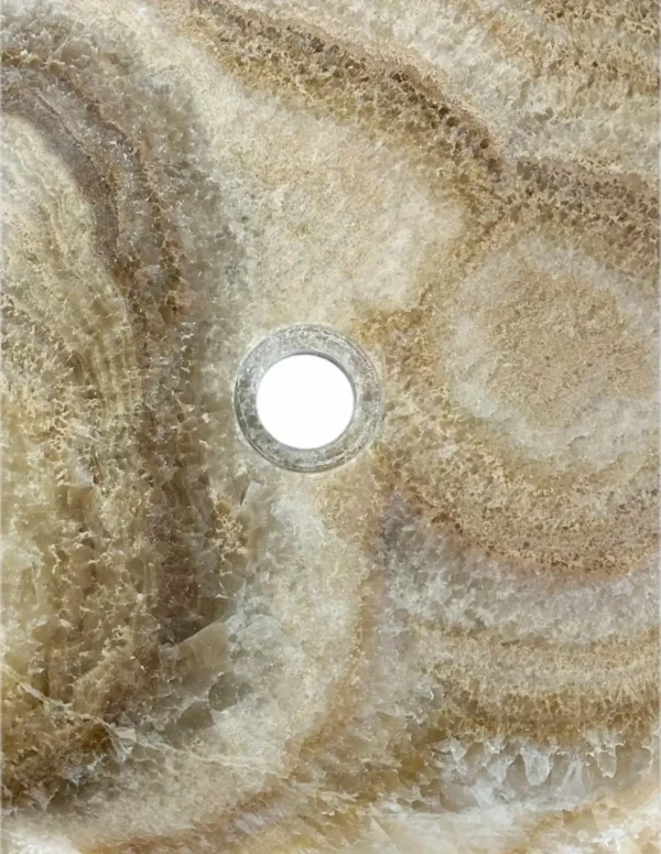 Chiuvetă din piatră de onix – realizată manual, design natural Nr. OS00657