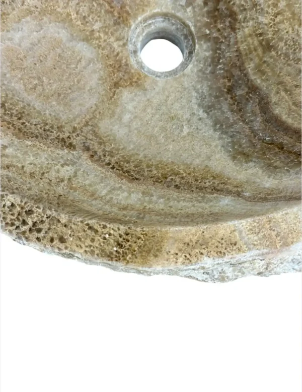 Chiuvetă din piatră de onix – realizată manual, design natural Nr. OS00657