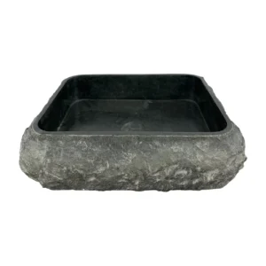 chiuvetă dreptunghiulară din andezit cu exterior texturat natural