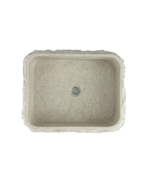 Chiuvetă dreptunghiulară din marmură naturală – design realizat manual | Art. Nr. MS00663