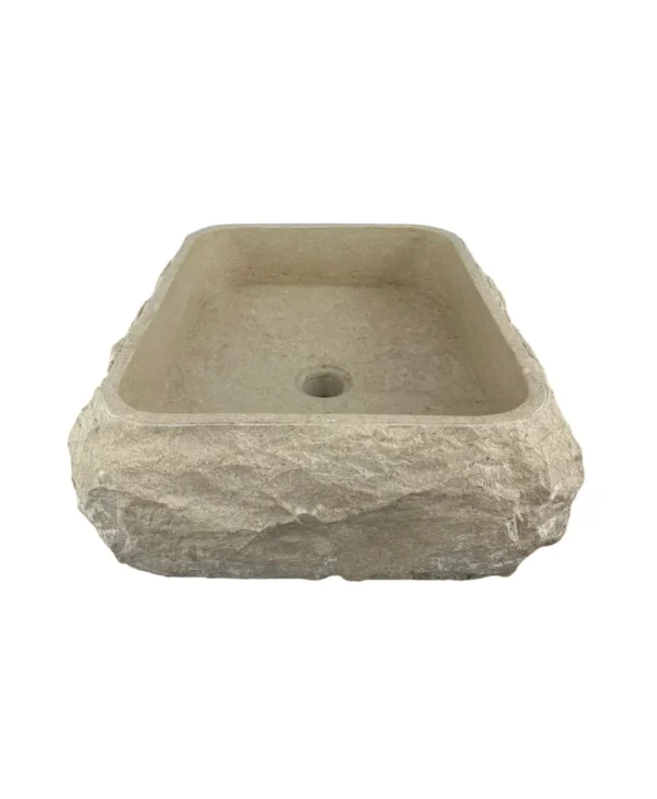 Chiuvetă dreptunghiulară din marmură naturală – design realizat manual | Art. Nr. MS00663