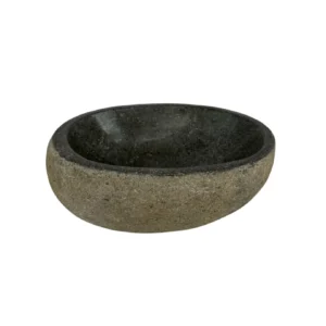 bol din piatră naturală de râu cu textură organică a pietrei