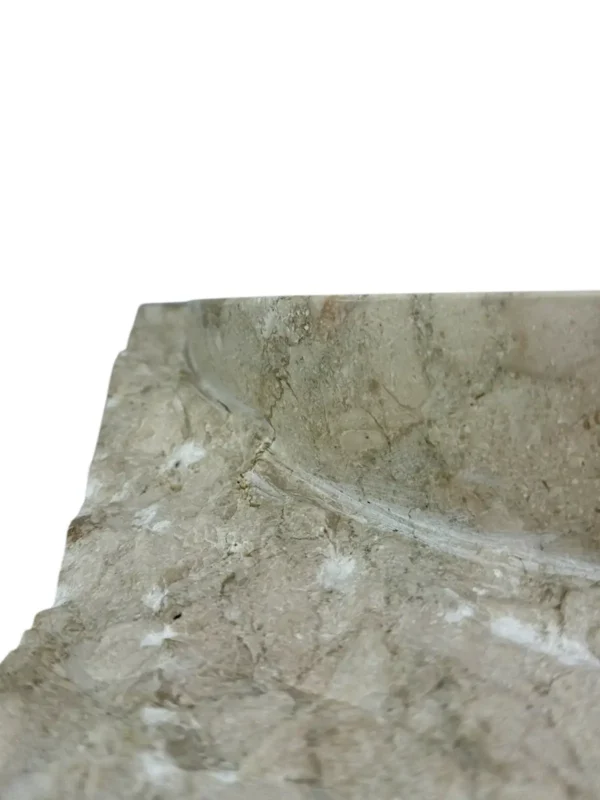 Chiuvetă sculpturală din marmură cu bază integrată din piatră | Art. Nr. MS00703