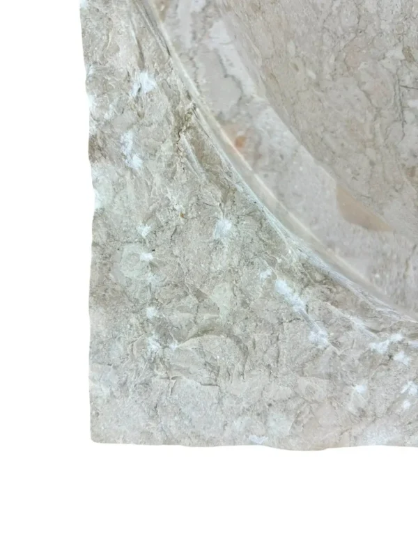 Chiuvetă sculpturală din marmură cu bază integrată din piatră | Art. Nr. MS00703