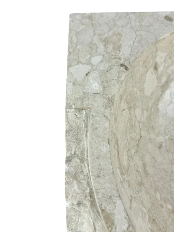 Chiuvetă sculpturală din marmură cu bază integrată din piatră | Art. Nr. MS00703
