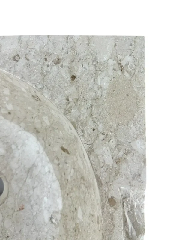 Chiuvetă sculpturală din marmură cu bază integrată din piatră | Art. Nr. MS00703