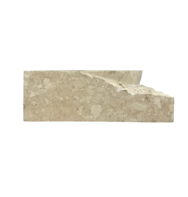 Chiuvetă sculpturală din marmură cu bază integrată din piatră | Art. Nr. MS00703