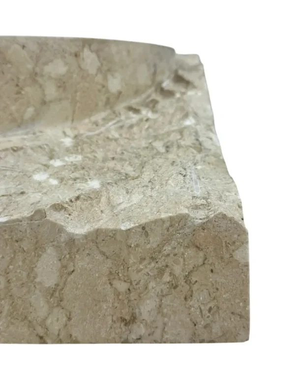 Chiuvetă sculpturală din marmură cu bază integrată din piatră | Art. Nr. MS00703
