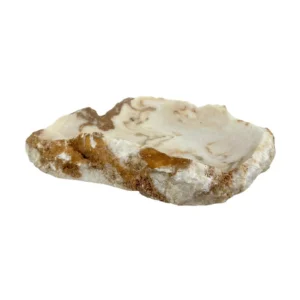 tavă din onix natural, realizată manual, cu formă organică neregulată