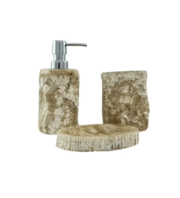 Trio de accesorii pentru baie din onix | Art. Nr. BA00698