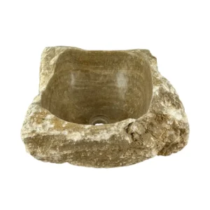 Cuvetă de baie din onix natural cu interior și exterior lustruit